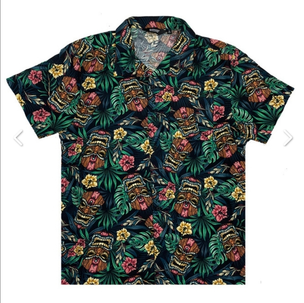 Tiki Time | Button Down | Short-Sleeve | All-Over Print | RRR App…